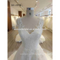 Robes de mariée plus chères et de bonne taille fabriquées en Chine usine V-neckline casual nuptiale robe de mariage